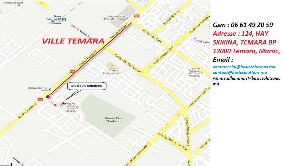 map information adresse societe